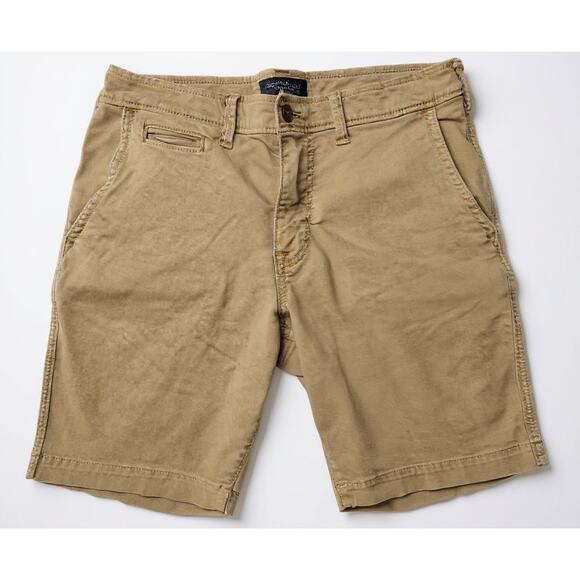 American Eagle Extreme Flex Chino Shorts Mens Size 32 Brown Classic - Picture 1 of 2